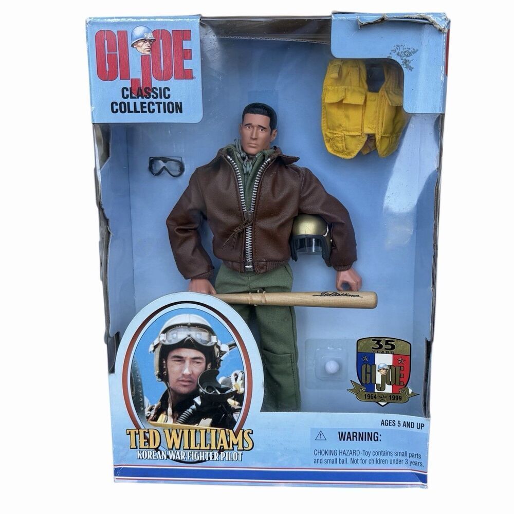 Vtg GI Joe Ted Williams Korean War Fighter Pilot Classic Collection 1999 NEW
